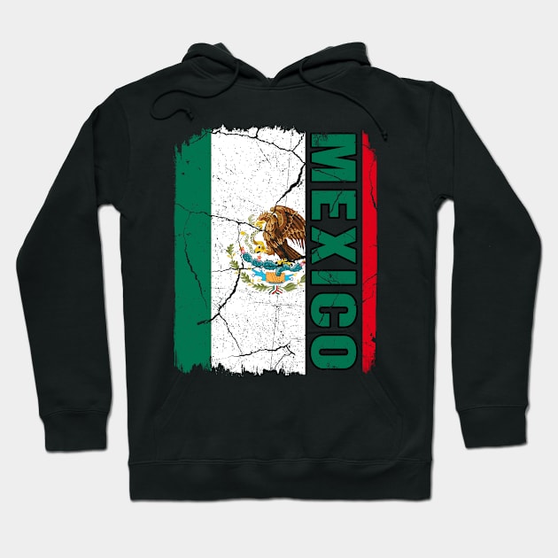 Vintage Mexican Flag Mexico Pride Roots Heritage Hoodie by snnt